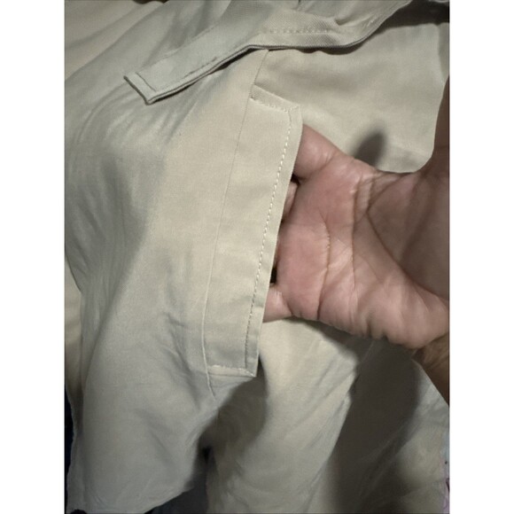 Banana Republic Soft Trench Coat SZ M oxford tan NWT - Picture 12 of 13